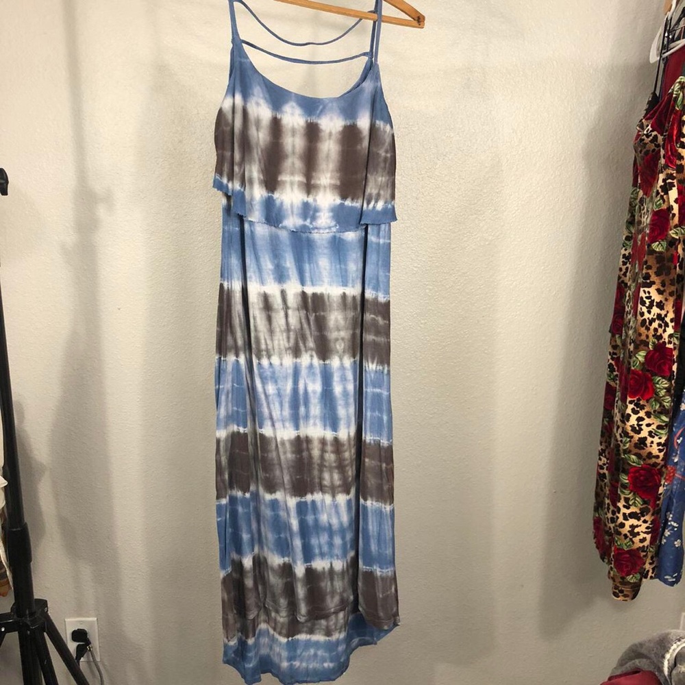 Tie dye maxi dress by pink rose